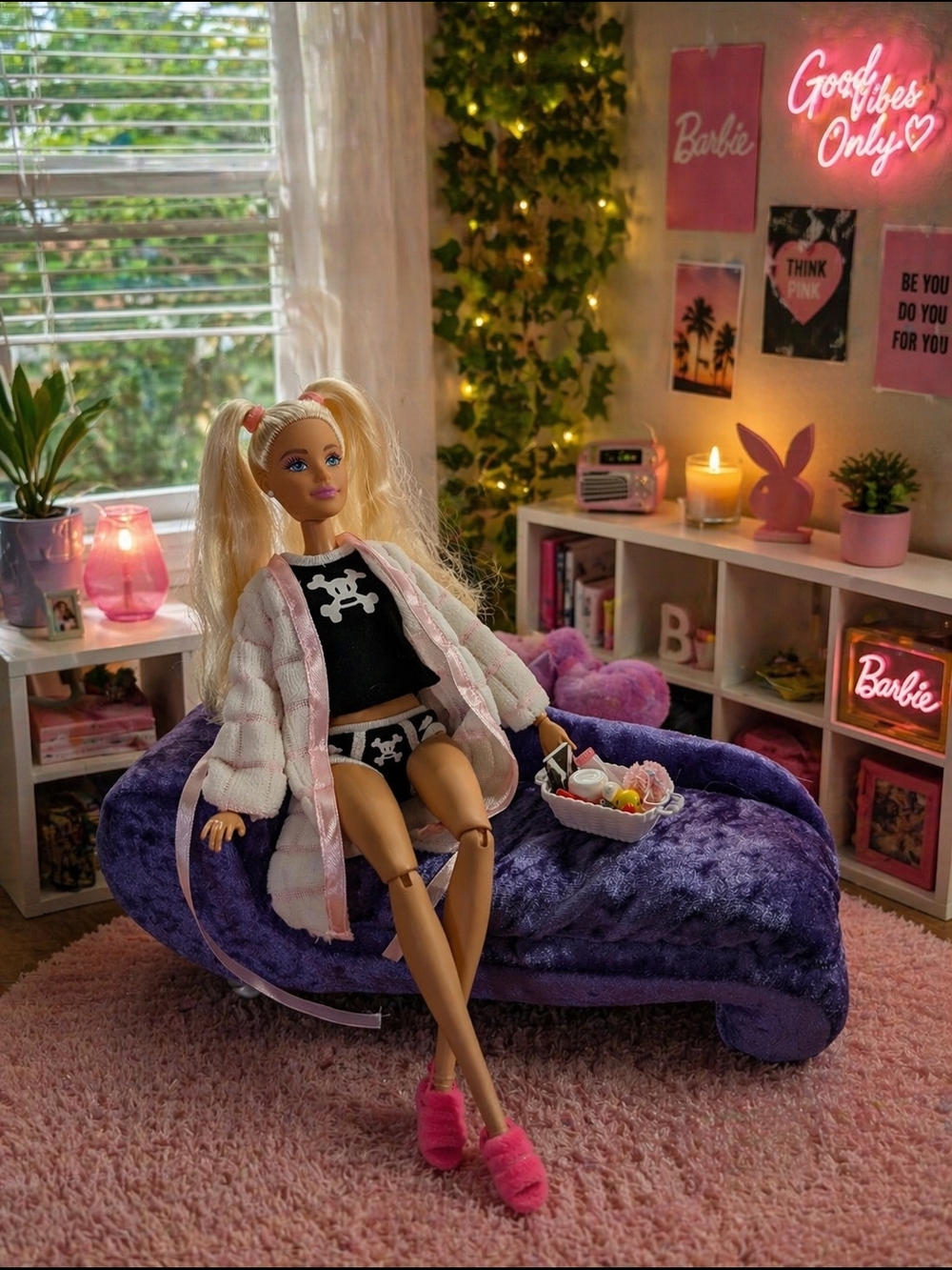 Deluxe Style Articulated Barbie Doll Paul Frank Underwear & Bath Accessories